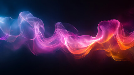 Poster - abstract background with glowing lines