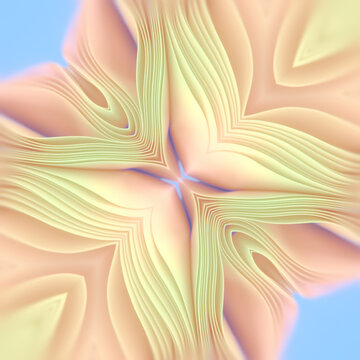 Bright colorful wave pattern. Abstract digital illustration emphasizes the effect of movement and vibration, which enhances the feeling of brightness and energy. 3d rendering