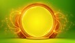 © avissarahmanita - Isometric Yellow Circle Portal with Glittering Orange Particles Isolated on Green Screen a VFX Movie Game Fantasy Element