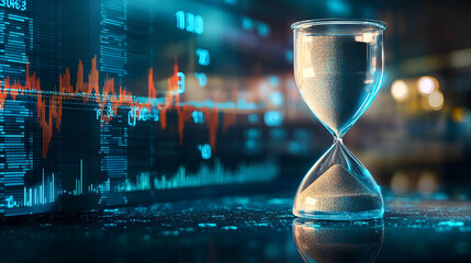 Poster - Hourglass and Stock Market Data Visualization