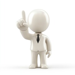 Poster - A three-dimensional figure in a business suit.