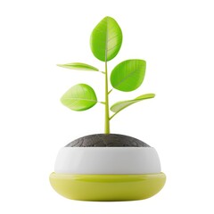Poster - Abstract illustration of a stylized young plant.