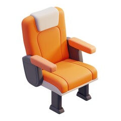 Poster - Colorful, stylized,  isometric  representation of a  modern seat.