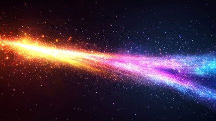 Poster - Abstract space background with nebula galaxy stars cosmic dust light effects for wallpaper and design use