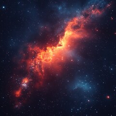 Wall Mural - Cosmic nebulae, vibrant hues