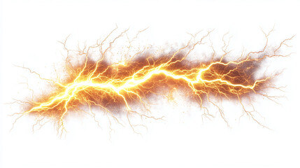 Poster - Download realistic lightning strike effect isolated on white background for graphic design 100 character