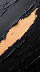 Leinwandbilder - Abstract texture featuring thick strokes of dark gray and light tan, creating a dynamic, contrasting surface that evokes depth and visual interest.