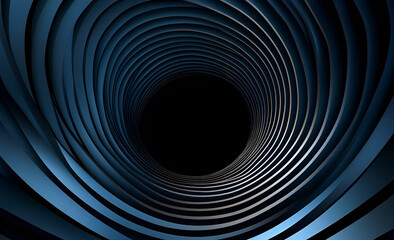 Aufkleber - Abstract blue spiral formation with a dark center representing infinity or depth