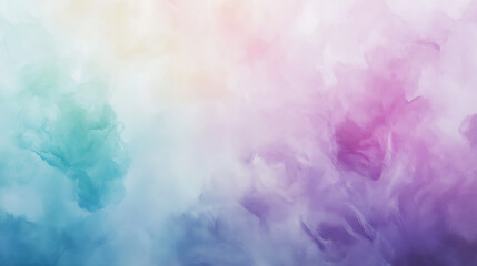 Poster - Abstract watercolor background with pastel colors blending from blue to purple creates soft and dreamy texture