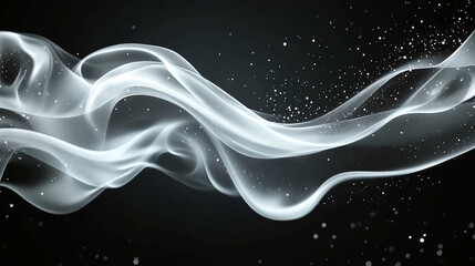 Poster - Abstract white smoke background design for wallpaper graphic element and presentation use 3d rendering
