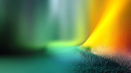 Poster - Abstract green and yellow gradients textured surface smooth transition artistic background calm colors playful design concept for mockups or creative projects