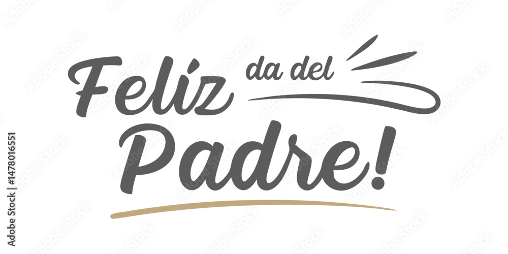 Happy fathers day wishes in spanish feliz dia del padre typography ...