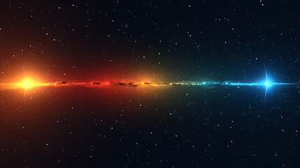 Wall Mural - cosmic collision with vibrant nebula and scattered stars creating a galactic spectacle shining in th