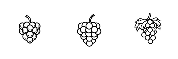Poster - Vector illustration of grape bunches suitable for wine or food-related designs and themes
