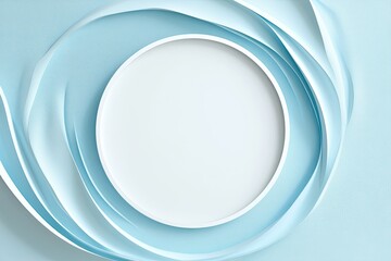 Poster - Light Blue Abstract Background with Circle