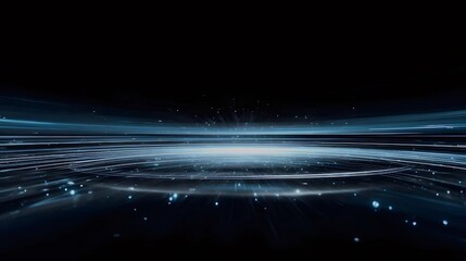 Poster - Dynamic Abstract Background Featuring Blue Light Technology with Futuristic Space Design and Dark Modern Elements