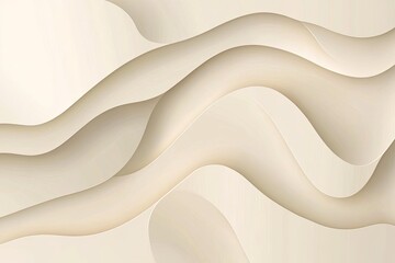 Poster - Abstract, flowing, light beige, layered shapes.  Soft, wavy, smooth, paper-like textures.  Delicate, elegant, and subtle design