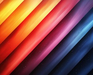 Poster - Vibrant diagonal stripes of color blending seamlessly in a digital art piece