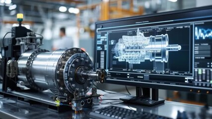 Poster - Exploring advanced engine technology in a modern engineering facility with cutting-edge monitoring systems