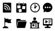© Crispline Design - Business and office icons set – solid, filled, isolated work and productivity symbols