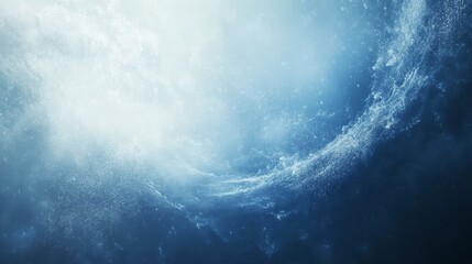 Aufkleber - Abstract swirling blue nebula, cosmic dust and light.