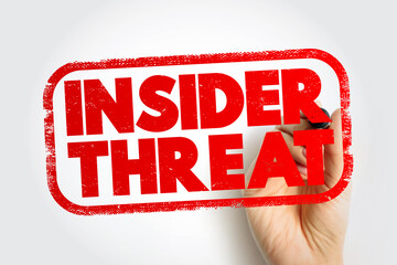 Aufkleber - Insider Threat text stamp, concept background