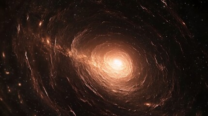 Aufkleber - Spiral galaxy with bright core, cosmic dust and stars.