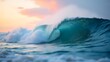 © Niloy - Blue ocean waves breaking on the white sand beach under the vast sky show nature's motion