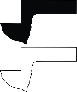 Map of Pepin County Wisconsin USA Silhouette Flat And Outline Design
