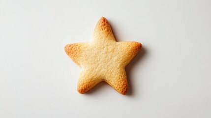 Poster - A single, star-shaped cookie on a white background.