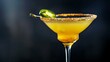 © CrazyJuke - A vibrant spicy margarita cocktail with a chili powder rim and a zesty jalapeo kick, perfect for a bold sip.