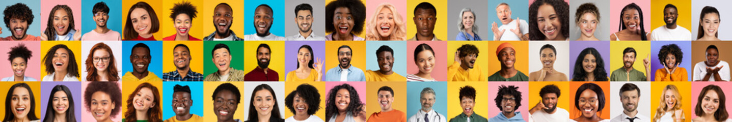 Poster - A vibrant collage showcases a collection of smiling faces from various backgrounds, highlighting the beauty of diversity and the joy of shared experiences.