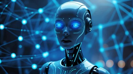Poster - Virtual concept featuring artificial intelligence and technology web background