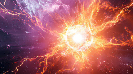 Wall Mural - explosive cosmic event captured in stunning detail during a simulated space phenomenon. [hollow velo