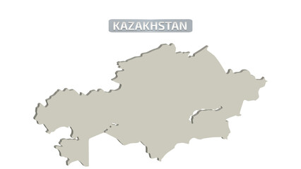  KAZAKHSTAN MAP 3D