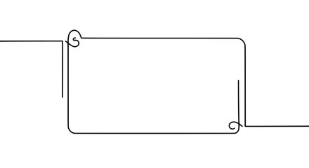 Fototapete - Clean Line Sign: An abstract artistic illustration of a simple sign composed of a single continuous line, perfect for conveying a sense of modern minimalism.