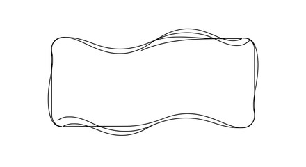 Fototapete - Abstract Frame Outline: A minimalist and elegant outline of a frame, perfect for adding a touch of sophistication to any design. The graceful curves evoke a sense of fluidity and sophistication. 