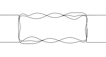Fototapete - Abstract Wave Frame: A minimalist design featuring an abstract wave frame, perfect for adding a touch of modern elegance to your projects.
