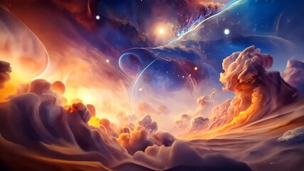 Wall Mural - A Journey Through the Celestial Dreamscape Exploring the Vastness of Cosmic Wonders