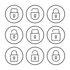 Fototapete - Lock icon vector. Padlock icon vector. Encryption icon. Security symbol