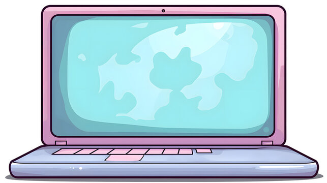 Professional Laptop Vector Illustration Design Frame for Graphic Design Projects