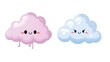© Sunny - Illustration of a Silhouette Rogue Character with Cute Kawaii Cloud Weather Cartoon - Creative Design for Weather Applications and Graphics