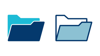 Poster - Folder Icon vector isolated on white background. Folder and documents Icon. icon archive