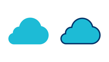 Poster - Cloud icon vector isolated on white background. cloud computing icon