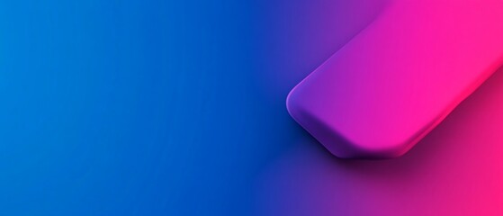 Poster - Abstract neon shape, vibrant blend of blue, purple, and pink. Modern background with dynamic forms