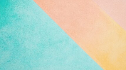 Poster - pastel colored plaster wall with geometric divisions for aesthetic background