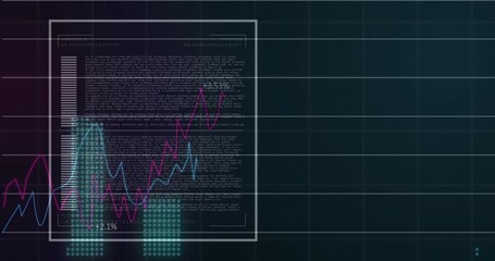 Aufkleber - White panel showing code headings VARIABLE CYPHER ALGORITHM, colored graphs animating on dark UI