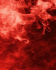 Aufkleber - Abstract Red Smoke Swirling Against Dark Background Close Up Shot Ethereal Texture Backdrop Mystery