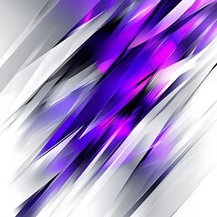 Poster - abstract futuristic design with vibrant purple and white diagonal lines. dynamic, technological, and