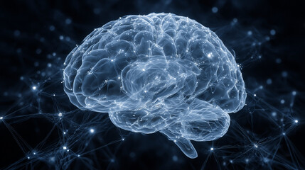 Poster - Human brain neural network ai artificial intelligence mind science technology concept image